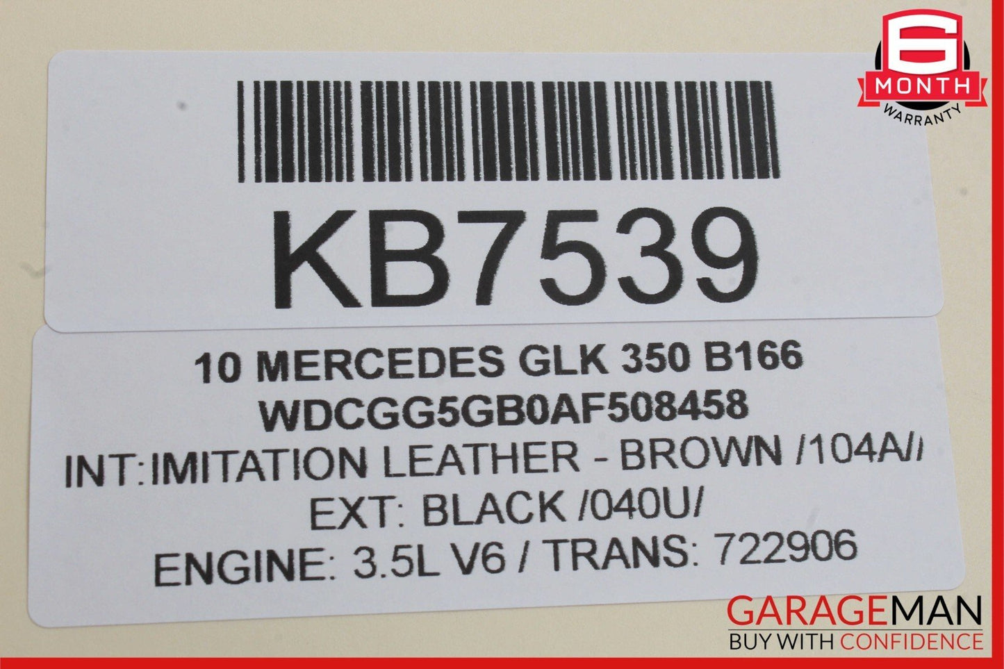 08-16 Mercedes X204 GLK350 C300 Rear Left Door Window Regulator Motor OEM