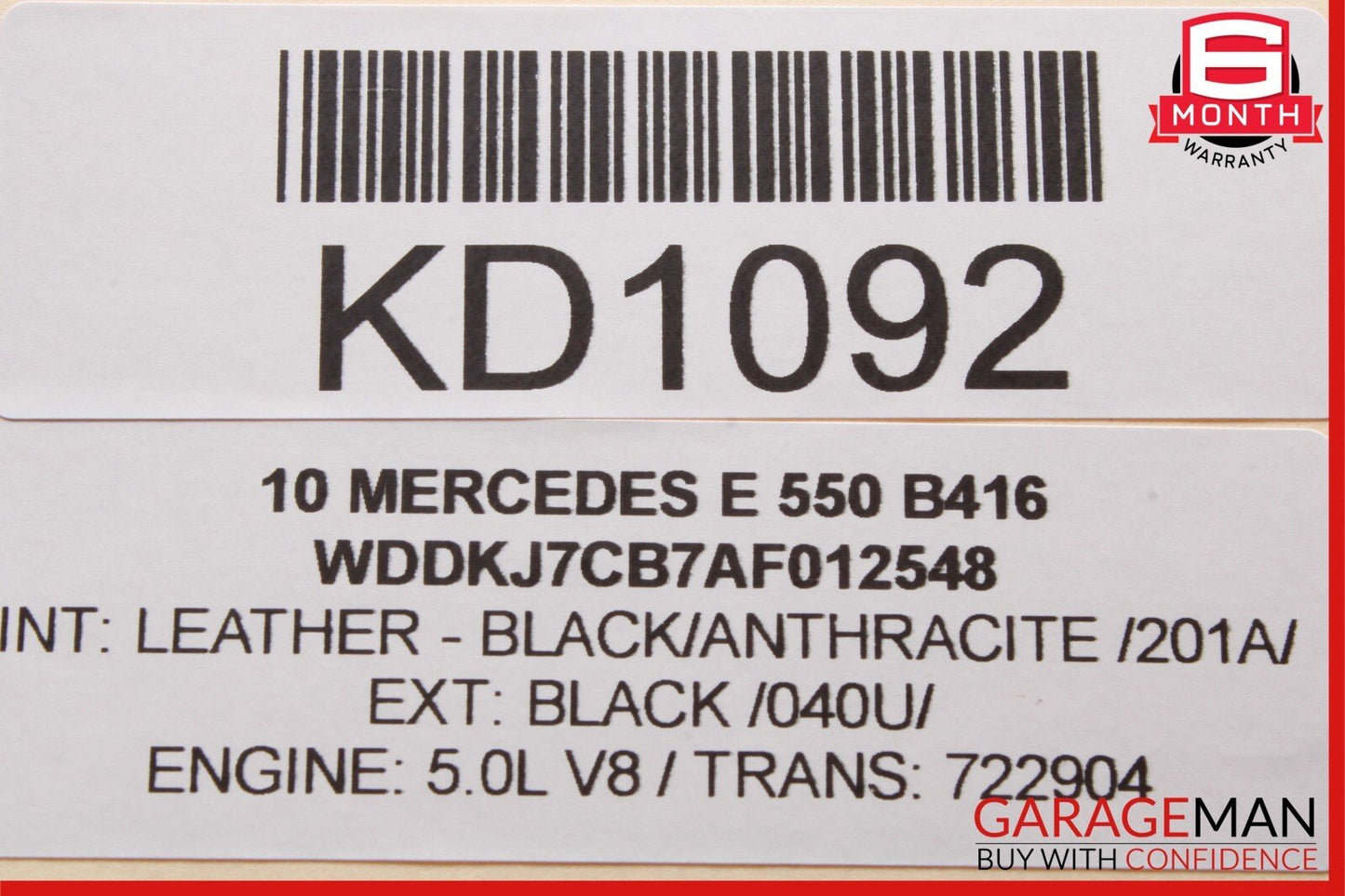 2010 Mercedes W207 E350 E550 Coupe Front Left Side Mirror Door Rear View Black