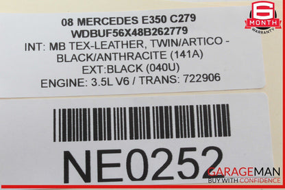07-09 Mercedes W211 E350 E63 AMG Interior Top Upper Rear View Mirror Gray OEM