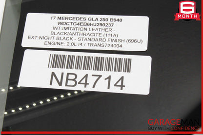 15-20 Mercedes X156 GLA250 GLA45 AMG Rear Left Side Door Window Glass OEM