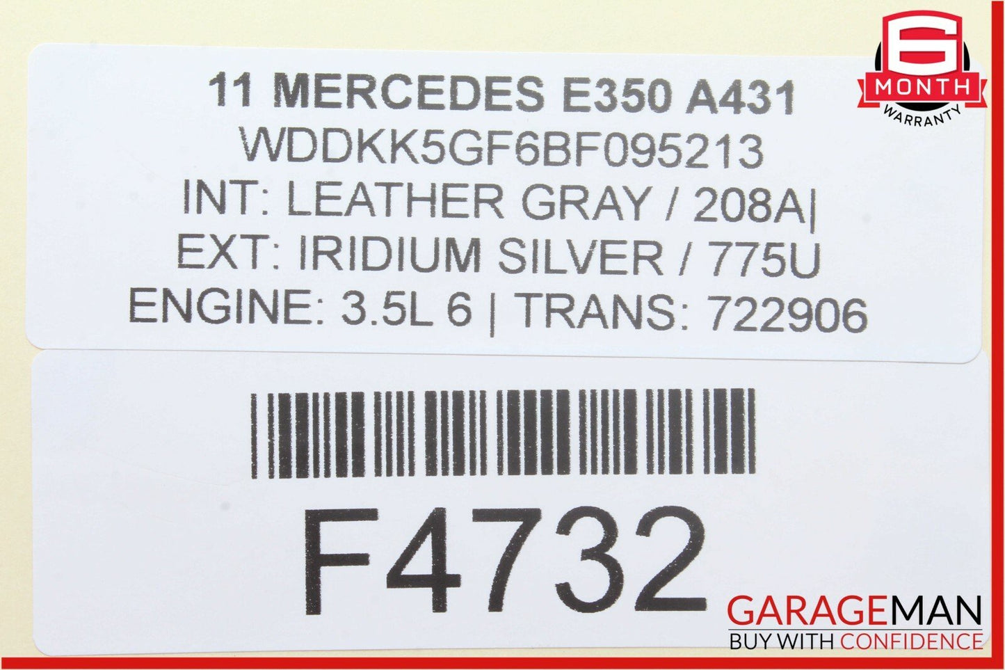 11-13 Mercedes W207 E350 E550 Overhead Reading Map Dome Light Lamp OEM