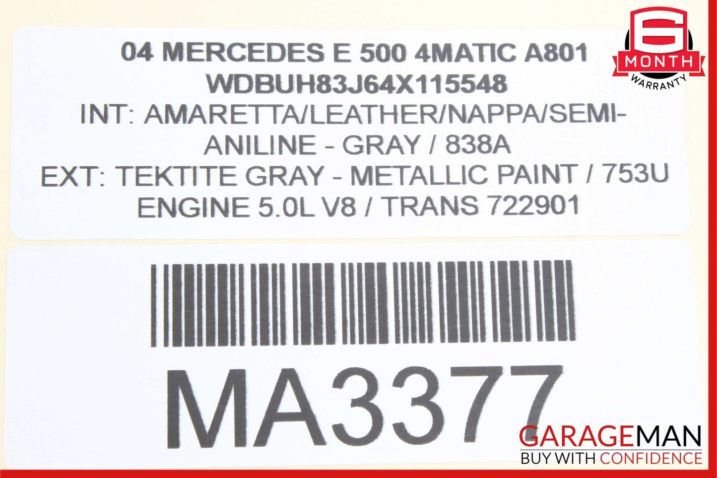 03-09 Mercedes W211 E350 E500 Front Left Side Door Window Regulator Motor Unit