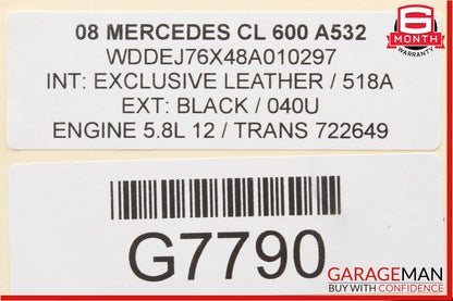07-09 Mercedes S550 CL600 CL65 AMG Rear Trunk SAM Fuse Relay Box Module Assembly