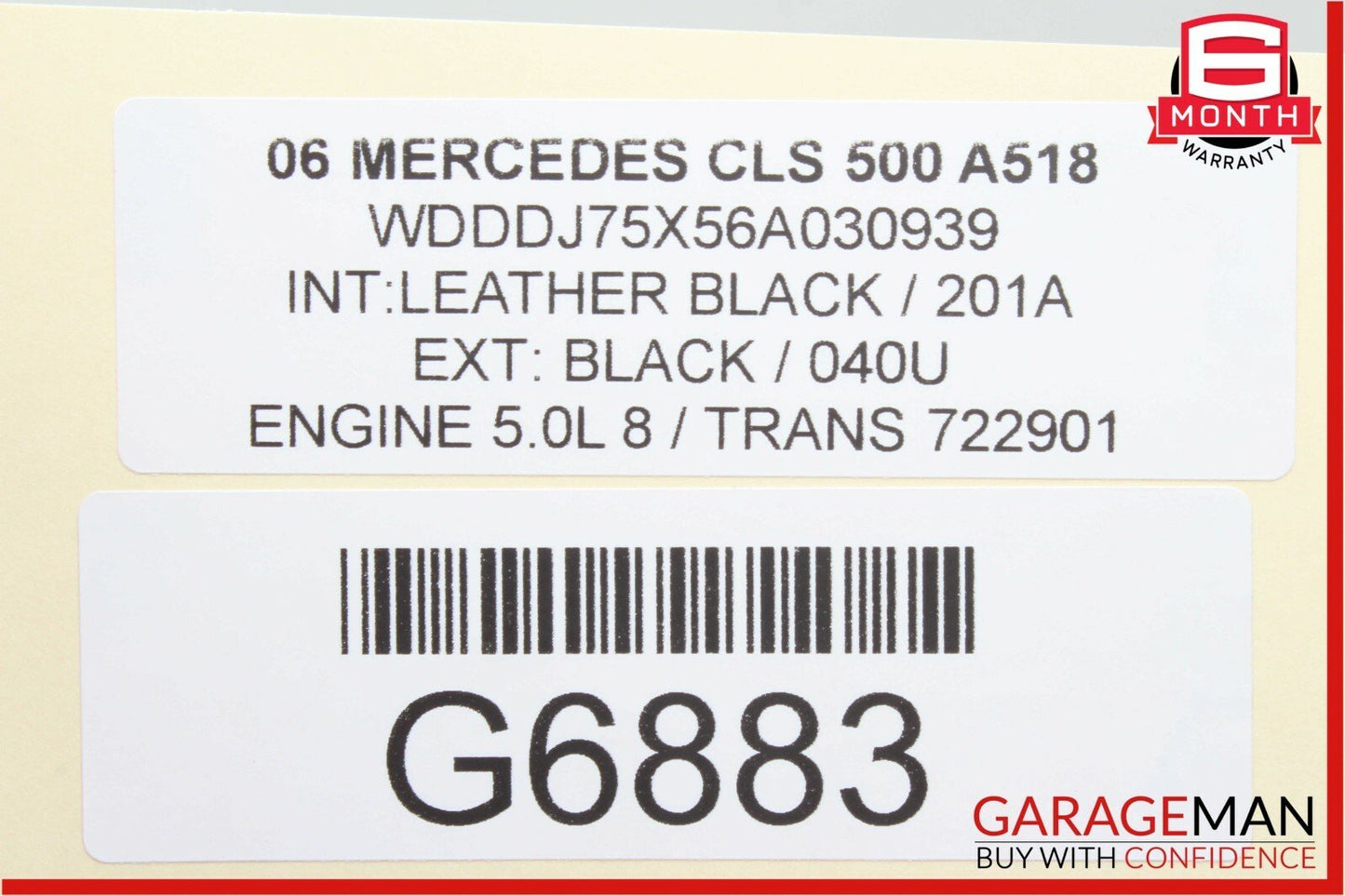 06-11 Mercedes W219 CLS500 Rear Left Quarter Door Window Glass Panel Assembly