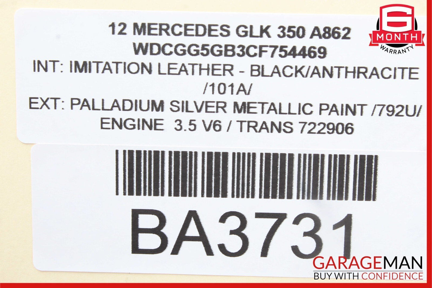 08-15 Mercedes X204 GLK350 CL550 Panoramic Sunroof Sun Roof Motor Unit OEM