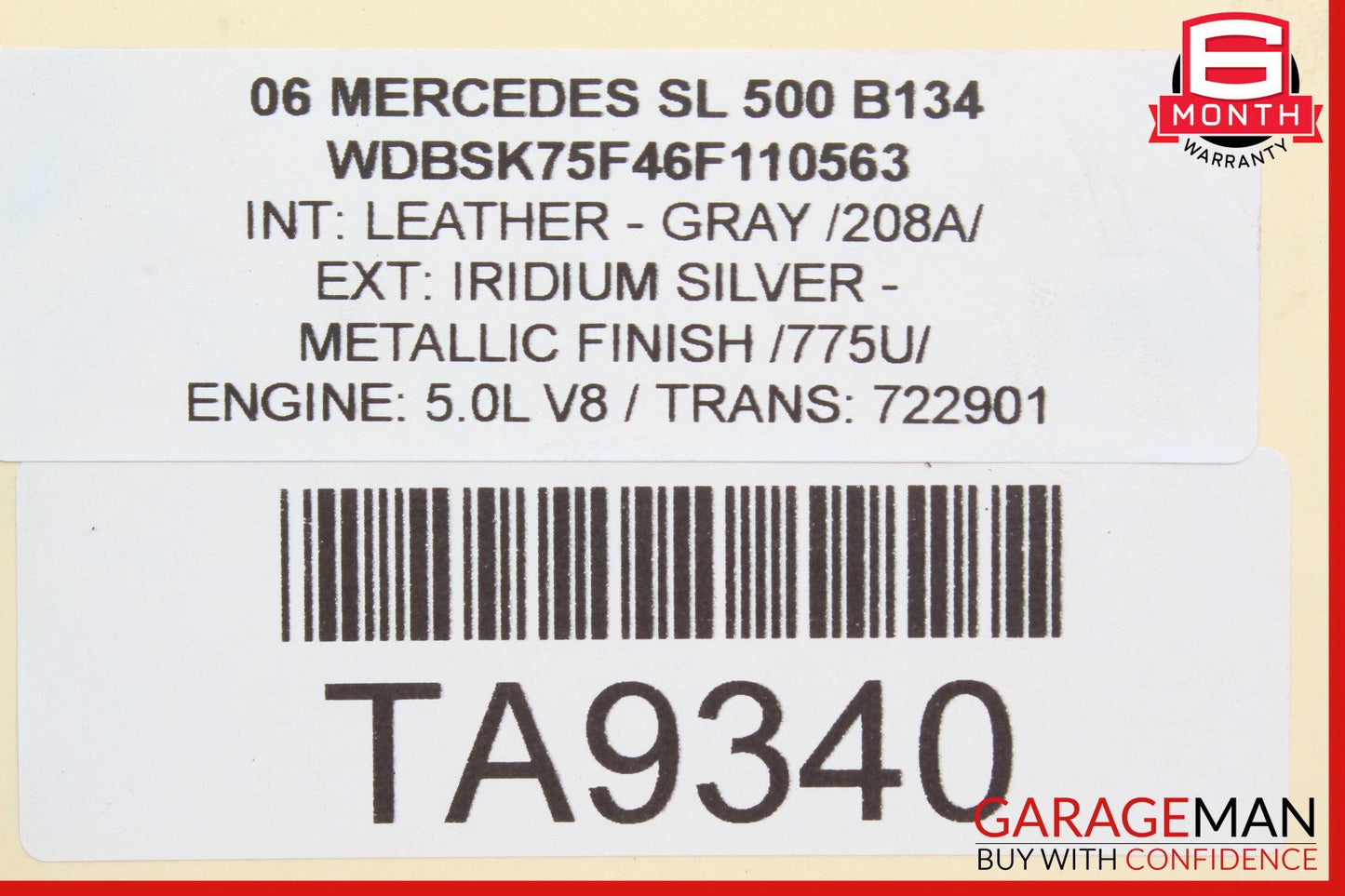 03-11 Mercedes R230 SL500 E500 CLS500 Front Left Lower Thrust Arm OEM