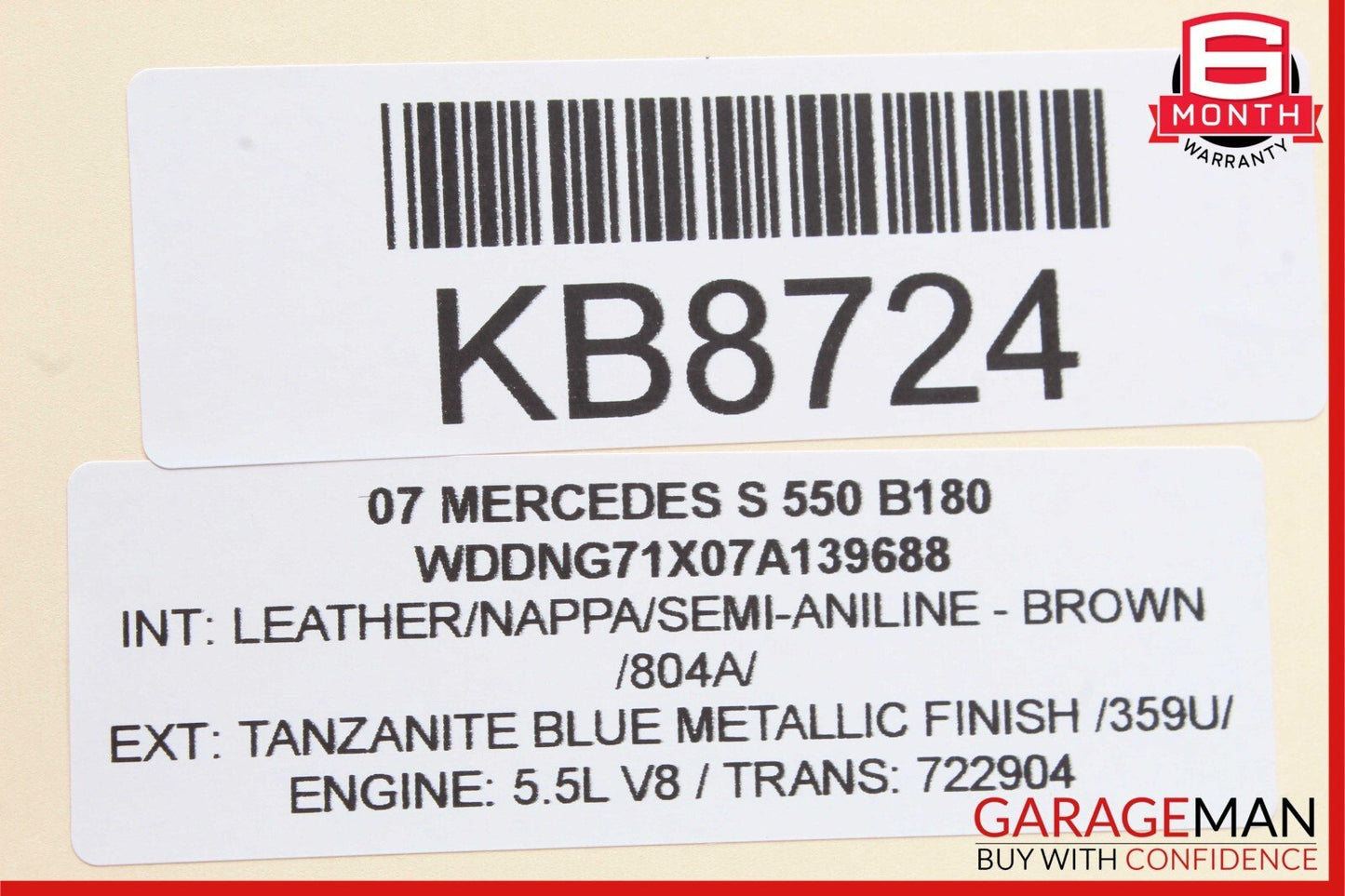 07-13 Mercedes W221 S400 S550 Rear Right Exterior Door Handle Keyless Go Blue