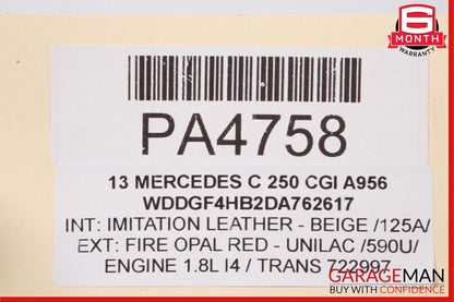 08-17 Mercedes C300 C250 E400 A/C Air Conditioning Condenser Shroud Assembly