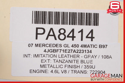 07-12 Mercedes X164 GL450 GL550 Tow Hitch Receiver Reinforcement Bar Assembly