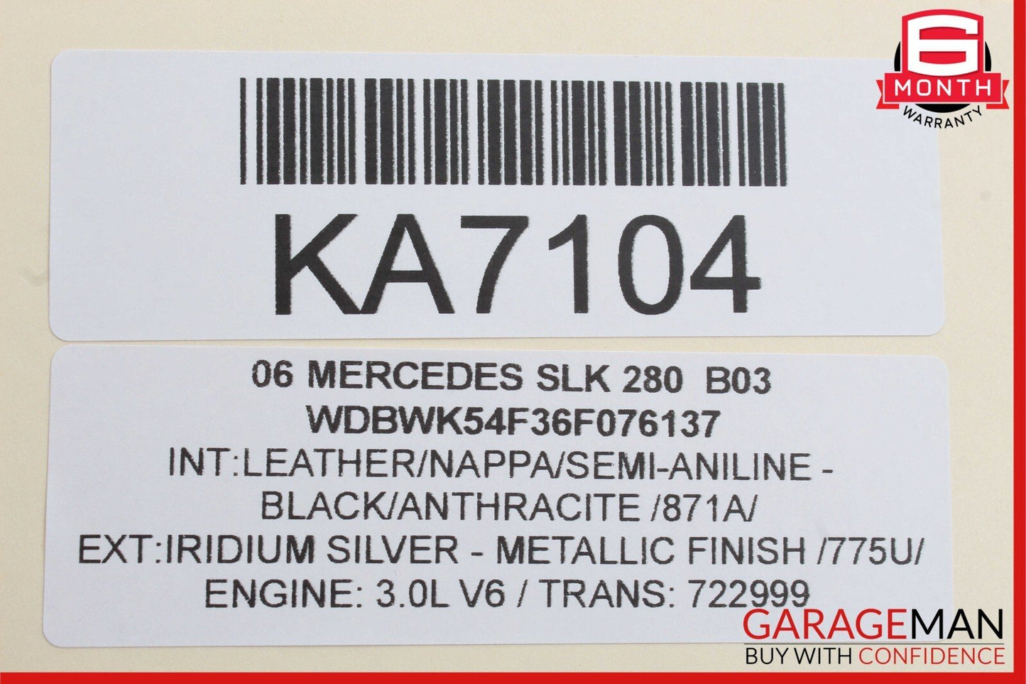 05-11 Mercedes R171 SLK280 SLK350 Front Right Side Door Tweeter Speaker Cover