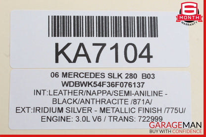 05-11 Mercedes R171 SLK280 SLK350 Front Right Side Door Tweeter Speaker Cover