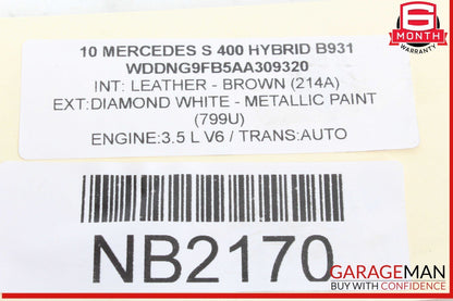 10-13 Mercedes W221 S400 Hybrid Starter Generator 2729060100 OEM