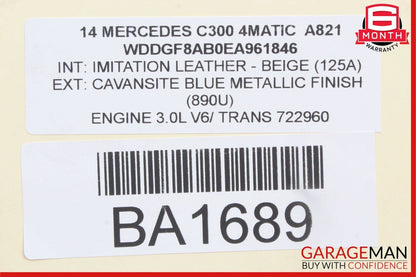 08-14 Mercedes W204 C300 C350 Sedan Front Left Door Window Regulator Motor Unit
