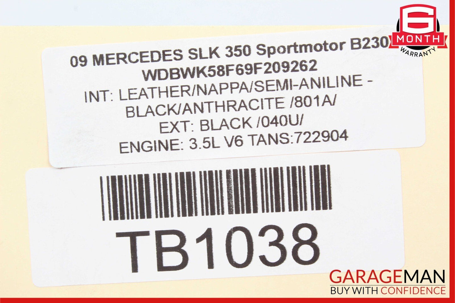 05-11 Mercedes R171 SLK350 Power Brake Booster Master Cylinder Reservoir OEM