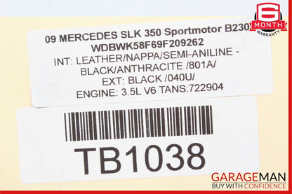 05-11 Mercedes R171 SLK350 Power Brake Booster Master Cylinder Reservoir OEM