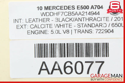 08-16 Mercedes W212 E400 C350 GLK350 Rear Right Door Window Regulator Motor OEM