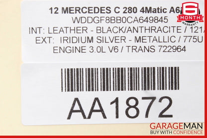 08-14 Mercedes W204 C250 C300 Rear Trunk Tailgate Lock Release Open Handle Trim