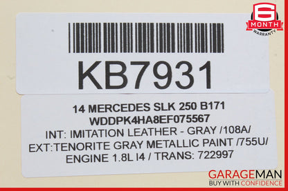12-20 Mercedes R172 SLK250 Front Left Side Door Window Regulator Motor Unit