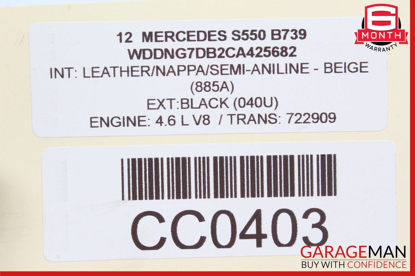 02-19 Mercedes C32 S55 AMG CL600 S550 AUX Auxiliary Circulation Water Pump