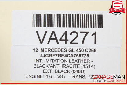 06-12 Mercedes X164 GL450 ML450 Hazard Control Switch Panel 1649052400 OEM