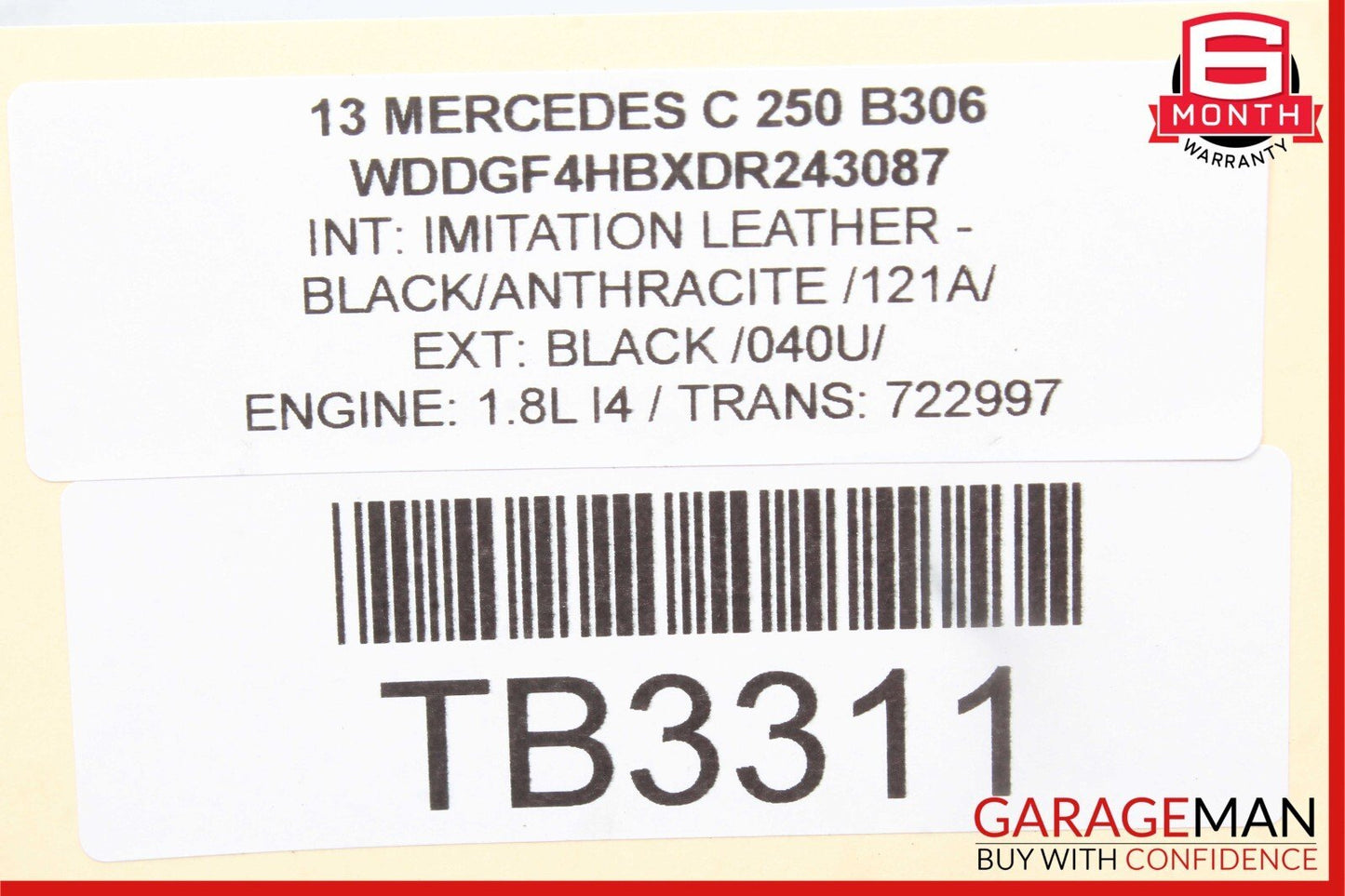 12-14 Mercedes W204 C250 1.8 Main Engine Motor Harness Wires Wire Wiring Assy