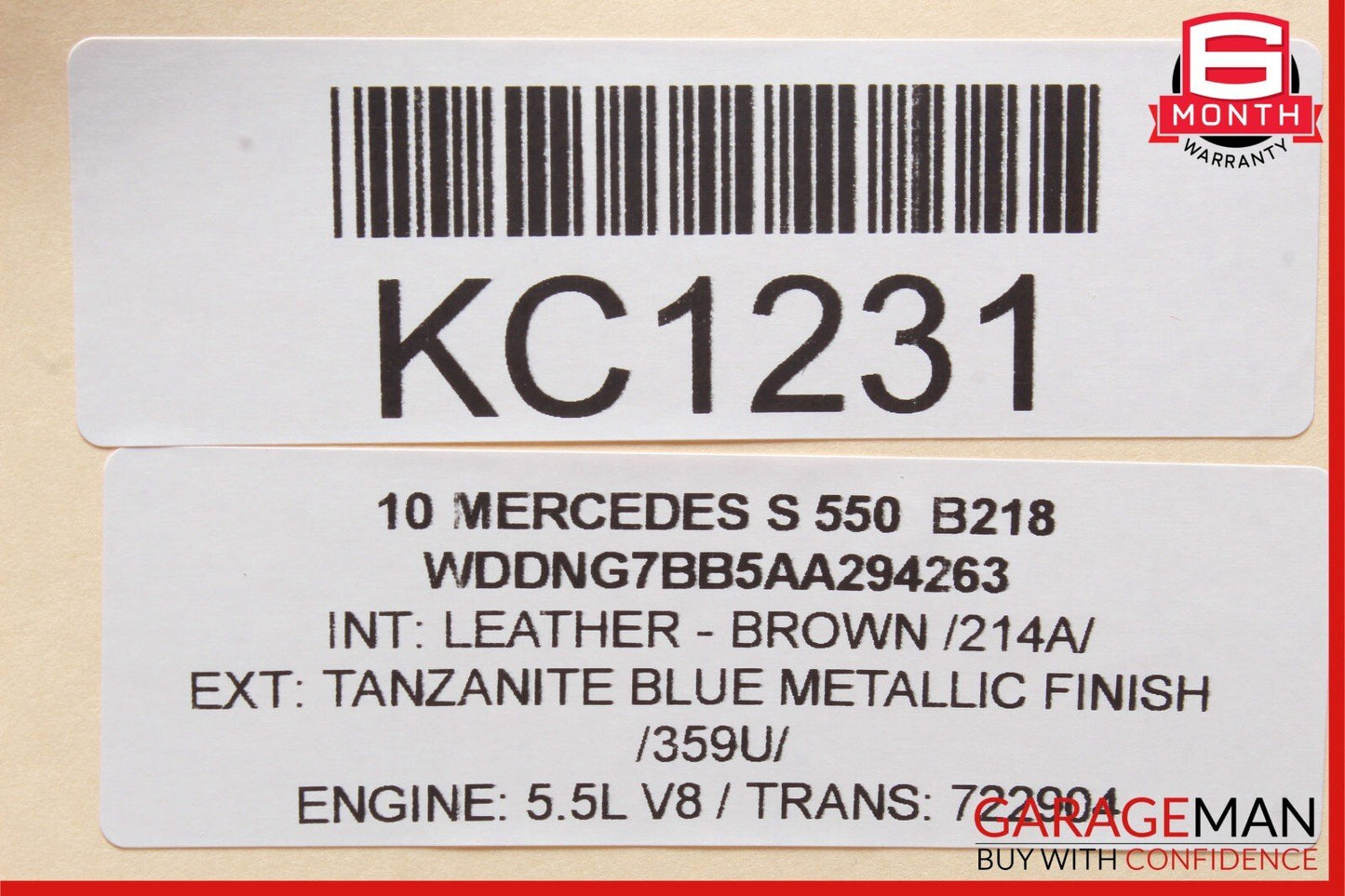 07-13 Mercedes W221 S550 S350 Front Right Exterior Door Handle Keyless Go Blue