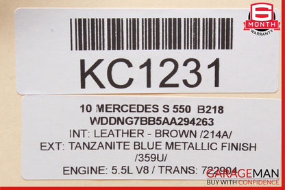 07-13 Mercedes W221 S550 S350 Front Right Exterior Door Handle Keyless Go Blue