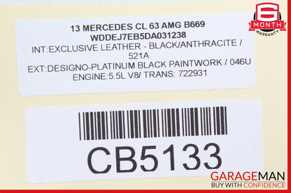 07-14 Mercedes W216 CL63 AMG CL600 Left Driver Side Door Handle Keyless Go OEM
