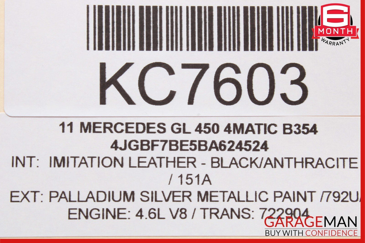 06-13 Mercedes X164 GL450 ML500 R350 Rear Glass Windshield Wiper Motor Unit OEM
