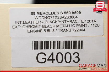 07-14 Mercedes W216 CL63 AMG S550 Trunk Seat Lumbar Vacuum Pump 2218000248 OEM