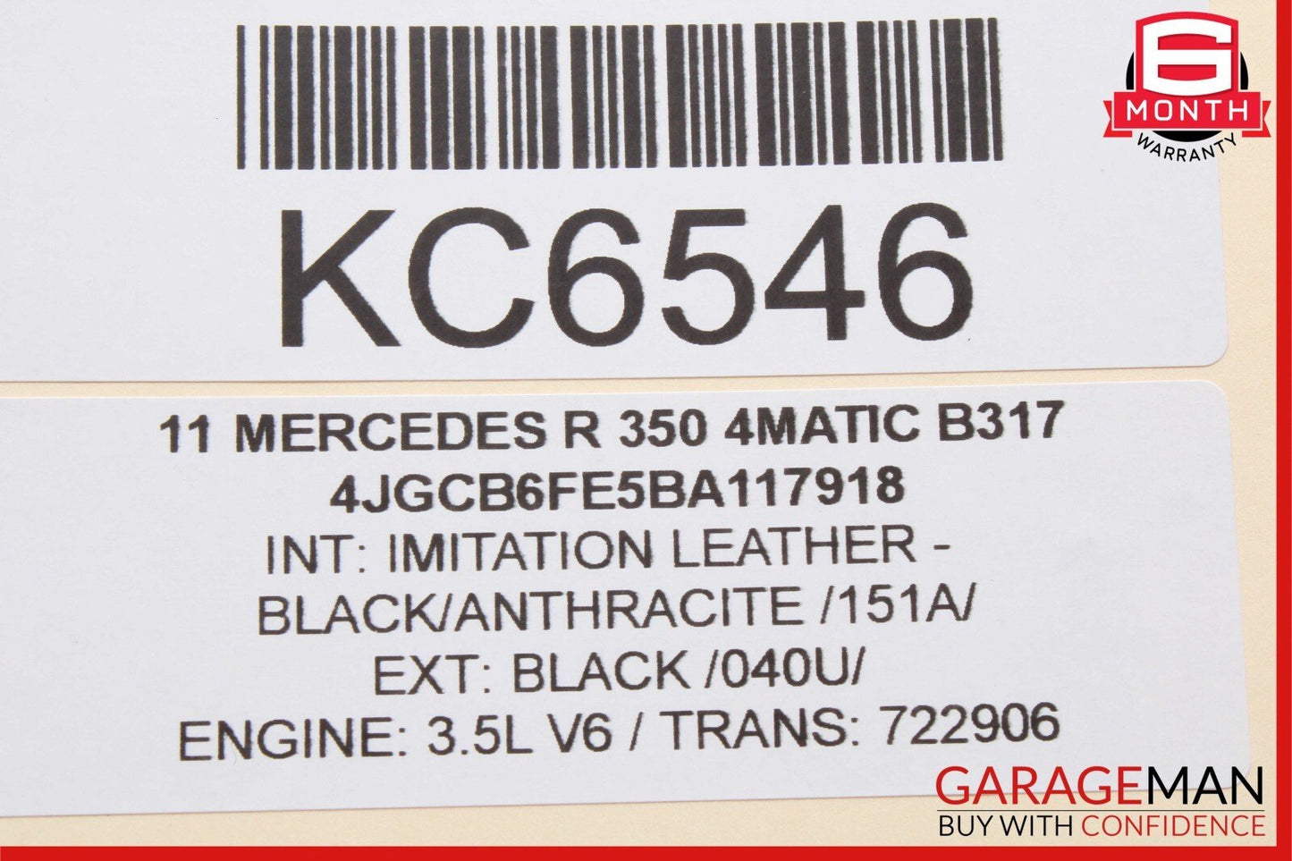 06-13 Mercedes W251 R350 GL450 ML320 Rear Left Side Window Regulator Motor OEM