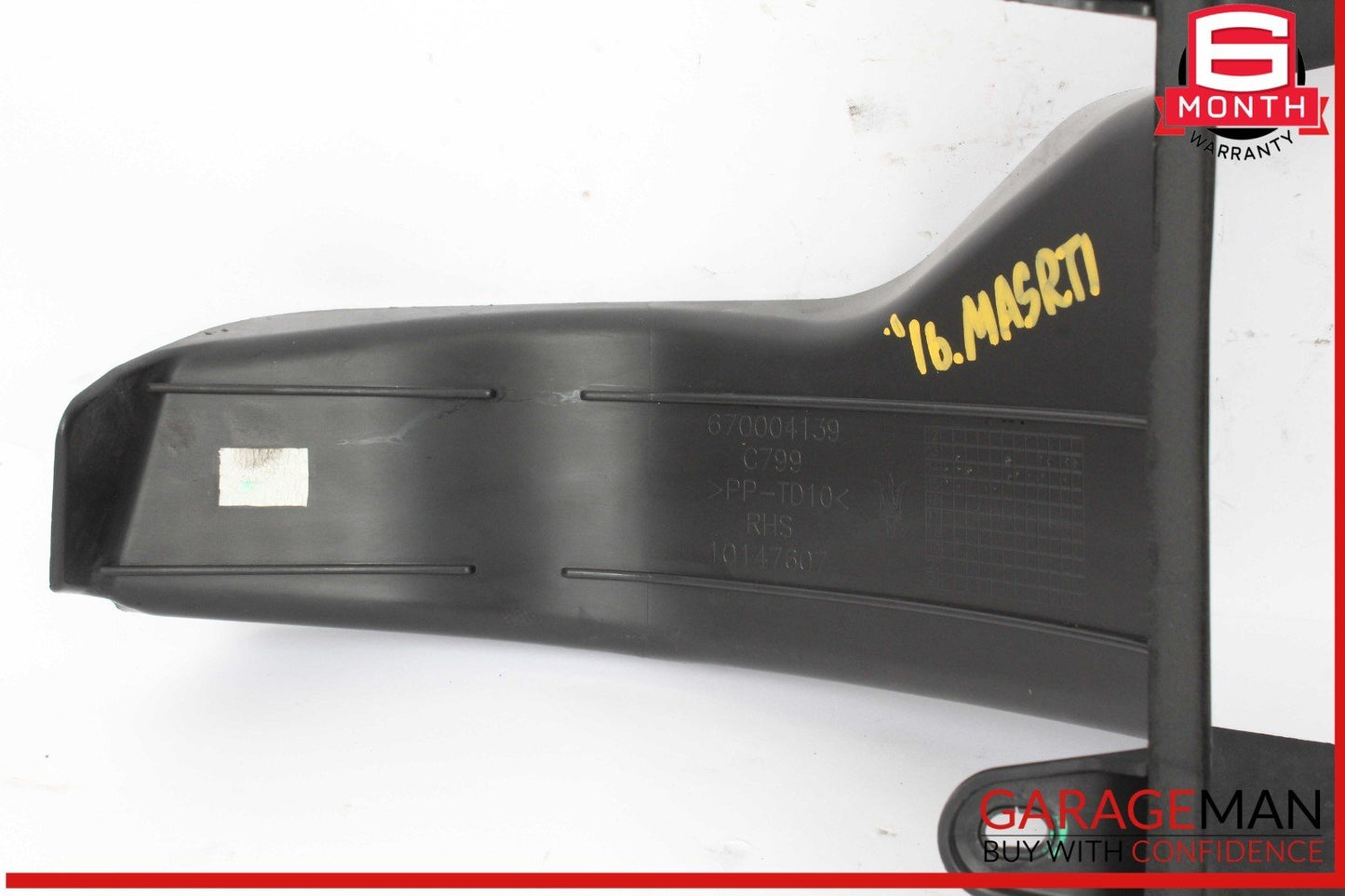 14-18 Maserati Ghibli M157 Front Right Side Intercooler Duct Shroud 670004139