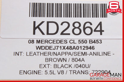 07-14 Mercedes W216 CL550 ABC Rear Hydraulic Valve Block Suspension Pump OEM