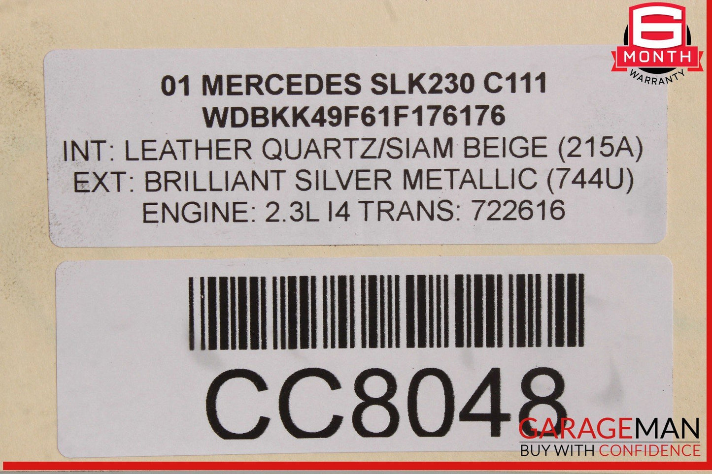 01-04 Mercedes R170 SLK230 Rear Diff Differential Axle Carrier OEM
