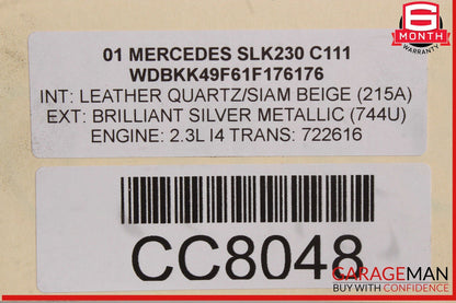01-04 Mercedes R170 SLK230 Rear Diff Differential Axle Carrier OEM