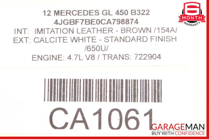06-13 Mercedes X164 GL450 Front Right Exterior Door Handle Keyless Go OEM