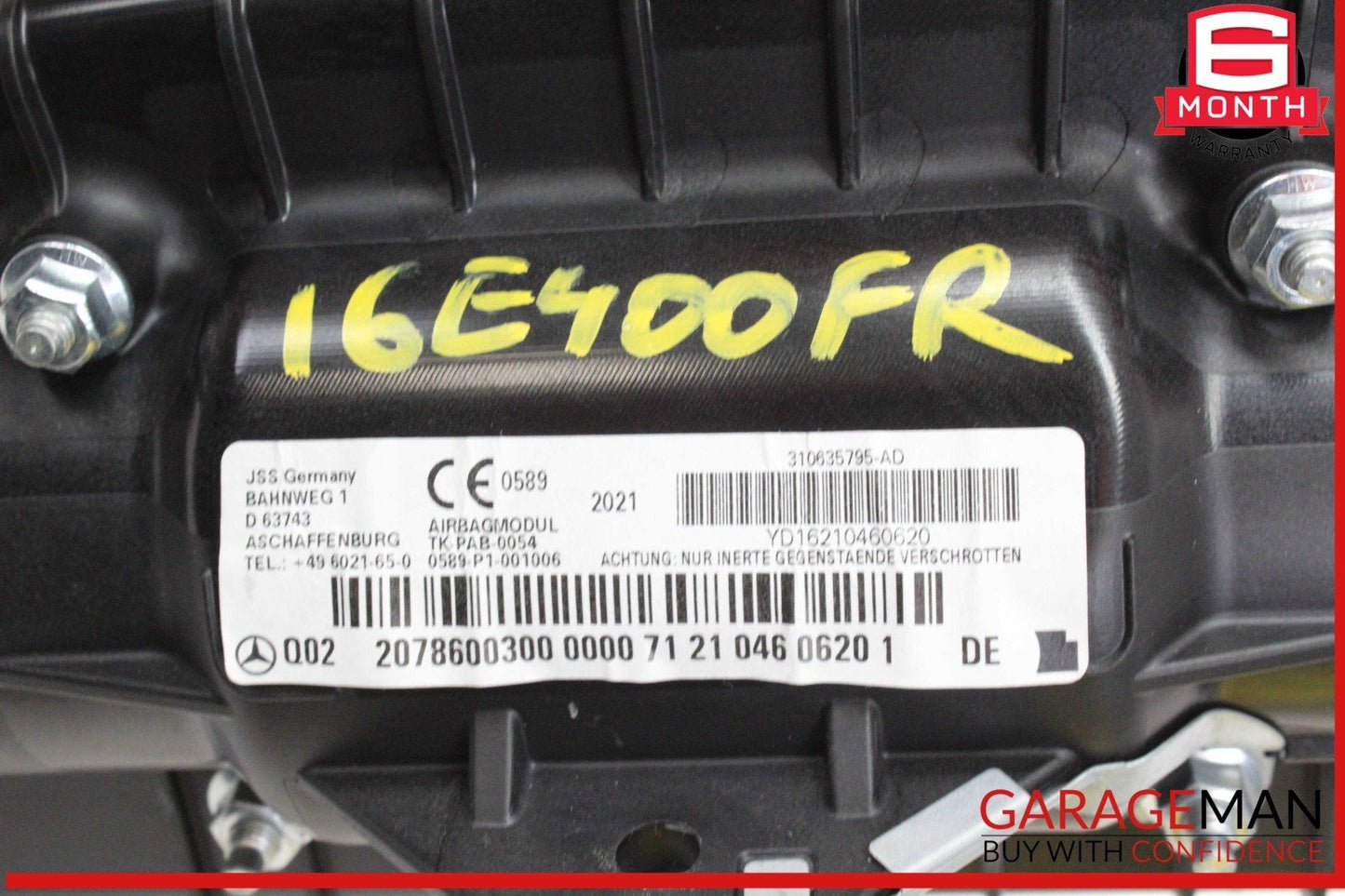 10-17 Mercedes W207 E400 E550 Dashboard Right Passenger Side Airbag Air Bag OEM