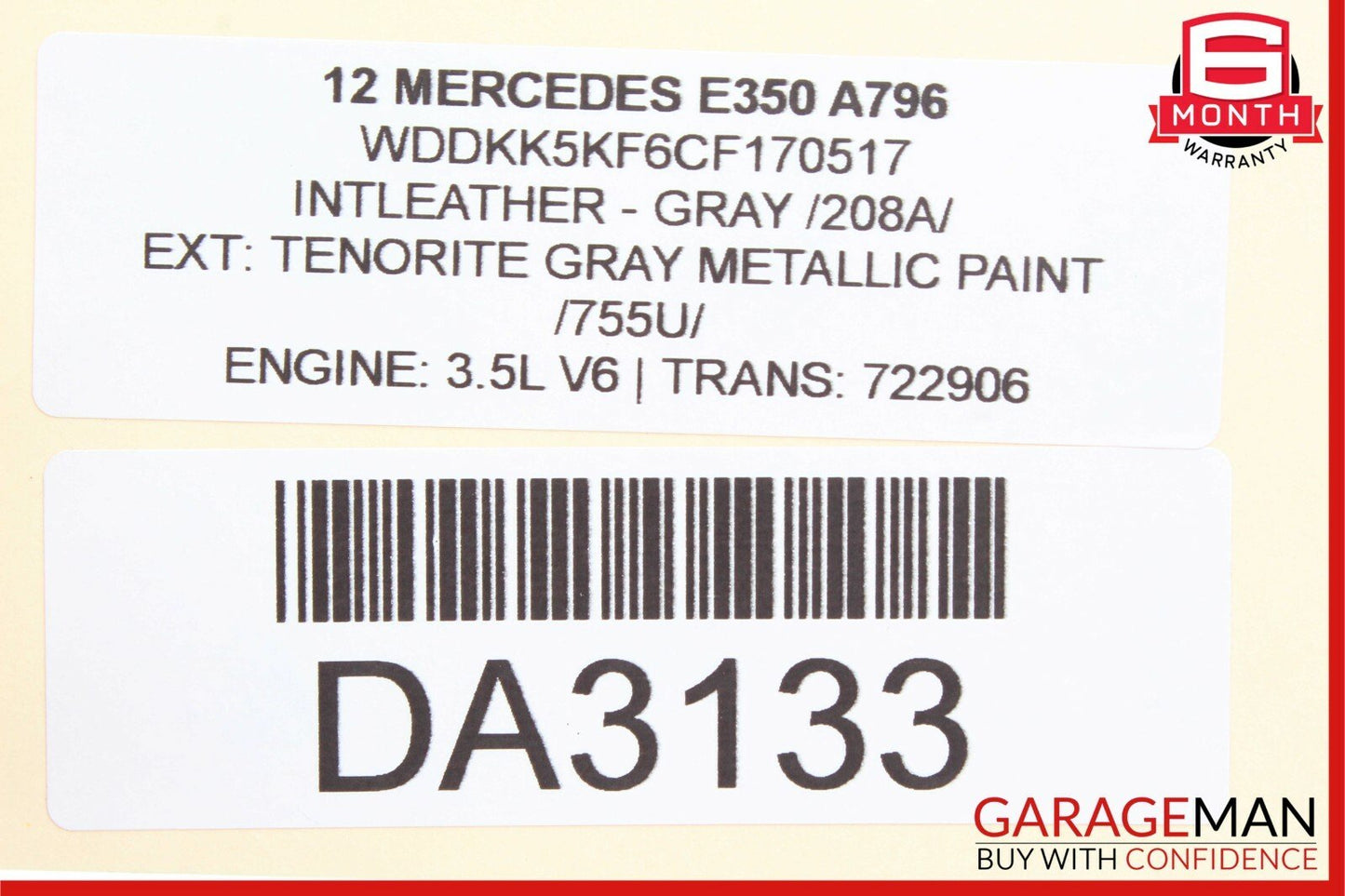 10-16 Mercedes W207 E350 Coupe Rear Right Side Door Window Regulator Motor Unit