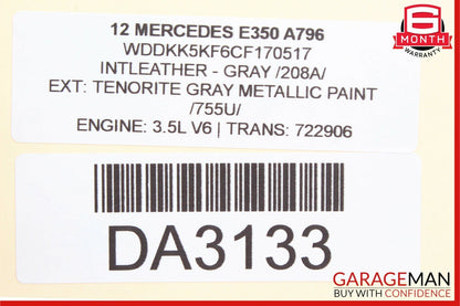 10-16 Mercedes W207 E350 Coupe Rear Right Side Door Window Regulator Motor Unit