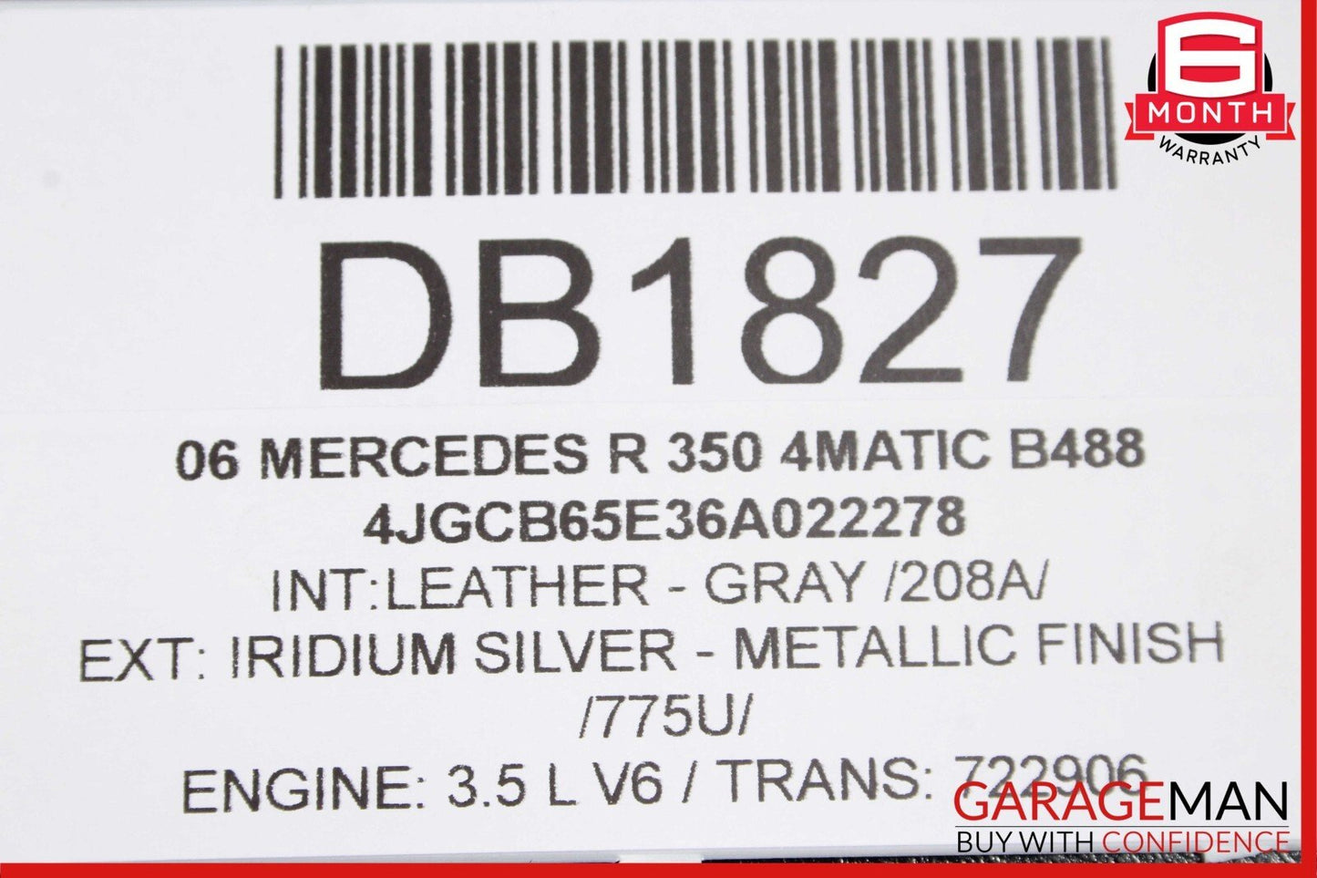 06-13 Mercedes W251 R350 R500 R320 Right Side Skirt Rocker Panel Iridium Silver