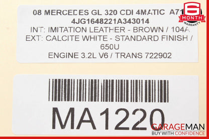 03-11 Mercedes X164 GL320 E350 Seat Control Module Front Right 2118704585 OEM