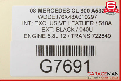 07-14 Mercedes CL600 S63 AMG Head Light Headlight Switch Night Vision Control