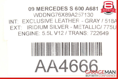 07-13 Mercedes W221 S550 S400 Rear Seat Control Unit Module 2218707293 OEM