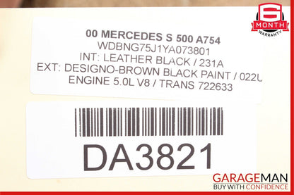 00-02 Mercedes W220 S500 Top Upper Seat Cushion Front Right or Left Brown OEM