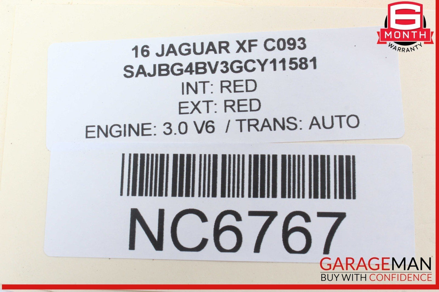 16-23 Jaguar XF XE Front Left and Front Right Side Head Rest Headrest Red OEM