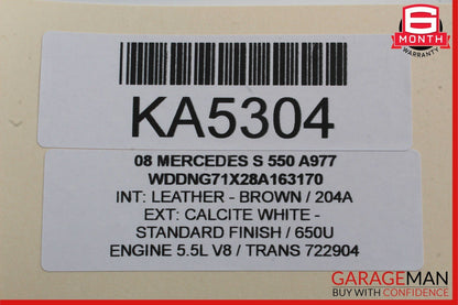 07-13 Mercedes W221 S550 S600 S63 AMG Rear Left Side Door Window Regulator Motor