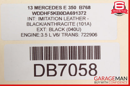 08-18 Mercedes C250 E250 CLS400 Engine Cooling Fan Shroud Motor Assembly