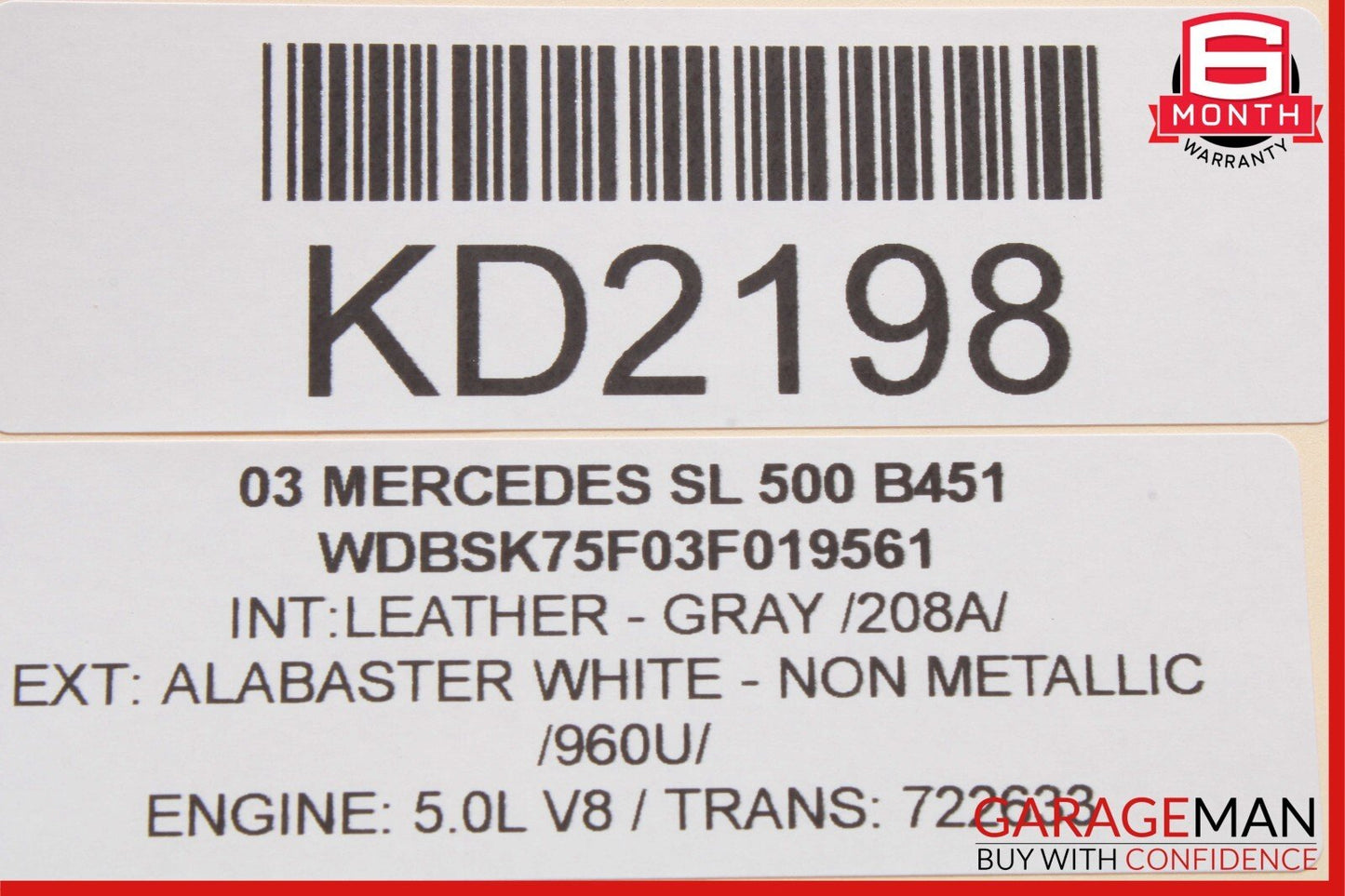 03-12 Mercedes R230 SL500 SL63 AMG Front Left SAM Fuse Box Control Module Assy