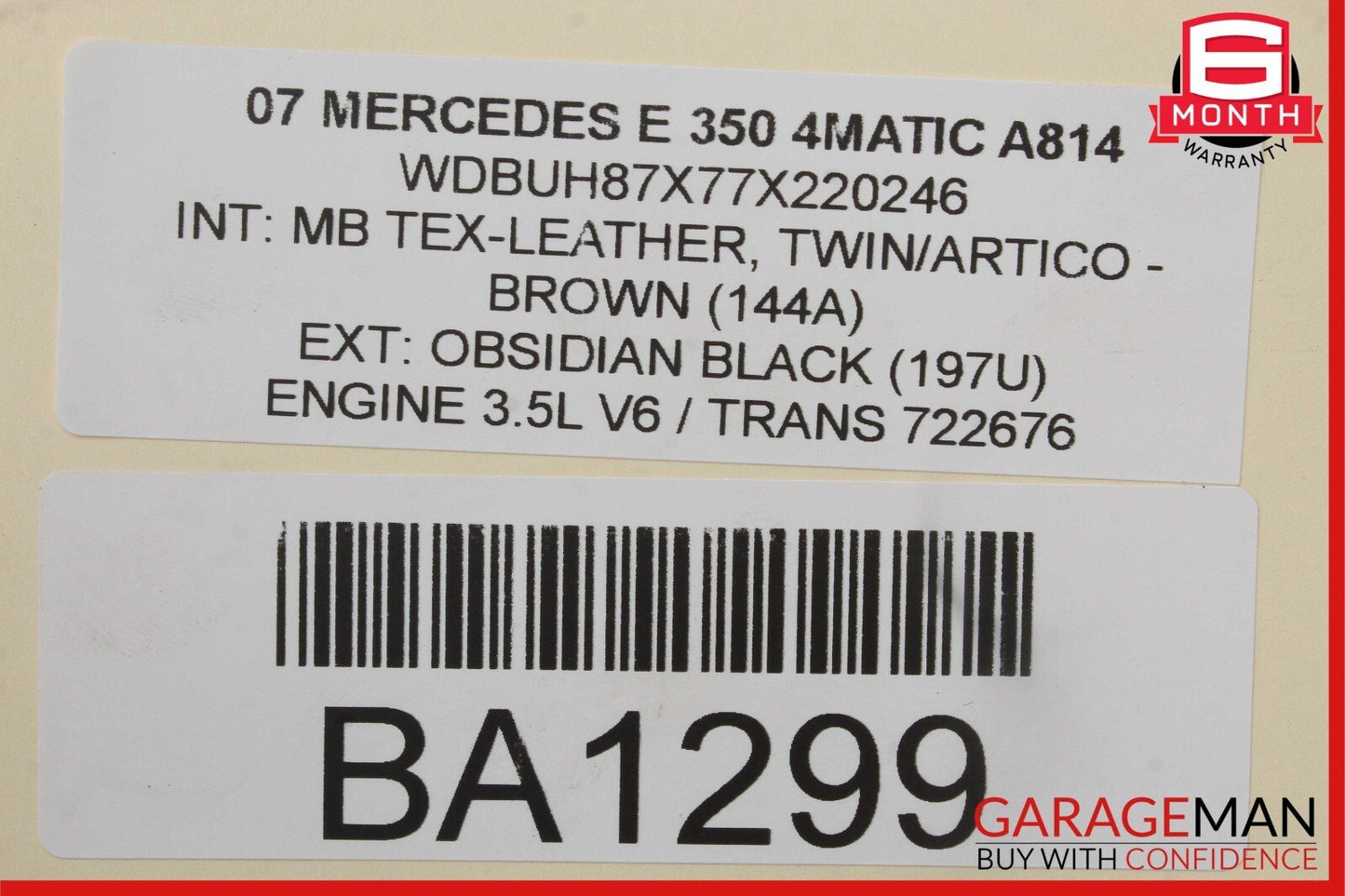 03-09 Mercedes W211 E350 E500 Dashboard Dash Left Molding Trim Wood 2116800371
