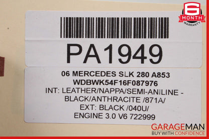 06-11 Mercedes R171 SLK300 SLK280 Rear Axle Driveshaft Drive Shaft Propeller RWD
